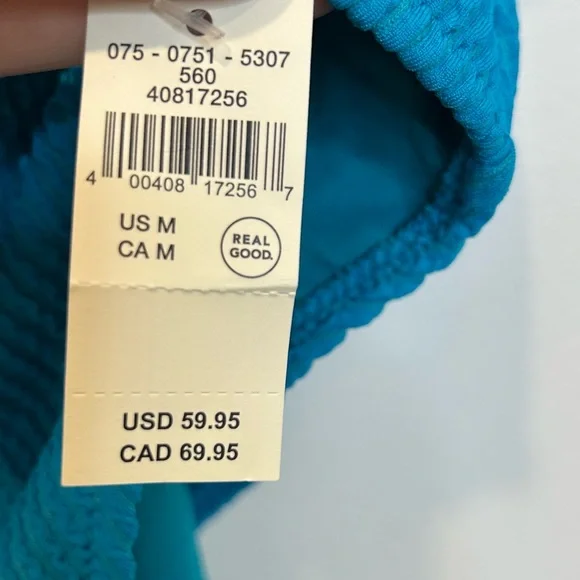 Aerie Crinkle Ring Full Coverage One Piece Swimsuit Coquillo Bright Blue - Picture 9 of 10